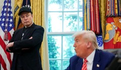 Tổng thống Mỹ Donald Trump (phải) và Elon Musk tham dự một cuộc họp báo tại Phòng Bầu dục vào tháng 5. Ảnh: Reuters.