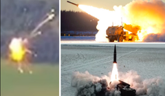 Những hình ảnh vụ nổ từ vụ HIMARS đánh trúng Iskander (trái), hệ thống HIMARS (trên) và hệ thống Iskander đang khai hỏa. Ảnh: MW.