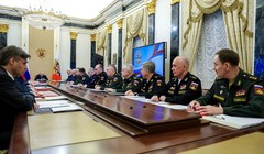 Tổng thống Nga Vladimir Putin phát biểu tại cuộc họp của chính phủ về chương trình vũ khí quốc gia tại Moscow, Nga ngày 11/6. Ảnh: Sputnik.