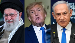 Lãnh tụ tối cao Iran Ayatollah Ali Khamenei, Tổng thống Mỹ Donald Trump và Thủ tướng Israel Benjamin Netanyahu. Ảnh: FT.