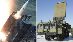 Hình ảnh tên lửa ATACMS được phóng và radar 91N6E thuộc hệ thống S-400. Ảnh: MW.