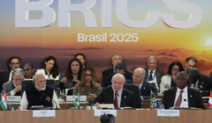 Tổng thống Brazil Luiz Inacio Lula da Silva phát biểu tại Hội nghị thượng đỉnh BRICS, tại Bảo tàng Nghệ thuật Hiện đại ở Rio de Janeiro, Brazil, vào ngày 6/7. Ảnh: Reuters.