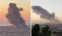 Hậu quả của vụ ném bom bằng máy bay F-15 của Israel vào boong-ke của Hezbollah ở Beirut, Lebanon. Ảnh: MW.