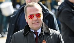 Cựu Tổng thống Nga Dmitry Medvedev tại Moscow, Nga ngày 9/5. Ảnh: Sputnik.