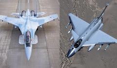 Chiến đấu cơ Su-35 của Nga (trái) và J-10C của Trung Quốc. Ảnh: MW.
