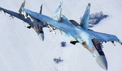 Máy bay chiến đấu Su-35 của Lực lượng Không quân Vũ trụ Nga. Ảnh: MW.