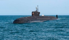 Tàu ngầm hạt nhân Knyaz Pozharsky của Nga ngoài khơi vùng Murmansk, ngày 1/8. Ảnh: Sputnik.