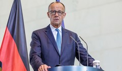 Thủ tướng Đức Friedrich Merz tại một cuộc họp báo ở Berlin, Đức, ngày 26/8. Ảnh: Getty.