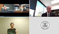 Những hình ảnh trong phiên tòa xét xử nghi phạm Tyler Robinson hôm 16/9. Ảnh: Reuters.