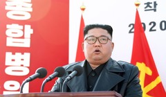 Lãnh đạo Triều Tiên Kim Jong-un trong một bài phát biểu. Ảnh: Getty.