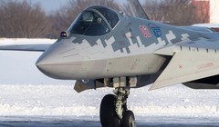 Máy bay chiến đấu Su-57 của Lực lượng Không quân Vũ trụ Nga. Ảnh: MW.