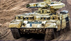 Xe hỗ trợ xe tăng BMPT do Nga chế tạo. Ảnh: MW.