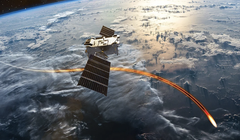 Một bức ảnh đồ họa thể hiện một vụ phóng tên lửa từ vũ trụ vào khí quyển. Ảnh: MW.