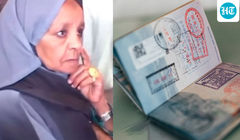 Người phụ nữ và tấm hộ chiếu bí ẩn trong đoạn video gây sốt trên mạng xã hội. Ảnh: Hindustan Times.