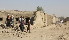 Một góc nhìn về khu vực bị thiệt hại sau cuộc không kích do Pakistan thực hiện khiến dân thường thiệt mạng và phá hủy nhà cửa ở Afghanistan vào ngày 16/10. Ảnh: Getty.