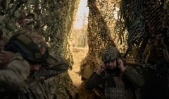 Quân đội Ukraine bắn pháo tự hành M-109, ngày 16/10. Ảnh: Getty.