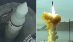 Tên lửa đạn đạo liên lục địa hạt nhân Minuteman III của Mỹ. Ảnh: MW.