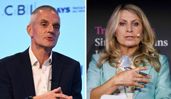 Tổng giám đốc BBC Tim Davie và Giám đốc tin tức Deborah Turness. Ảnh: Reuters/Getty.