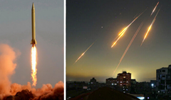 Vụ phóng tên lửa Shahab-3 và sự xuất hiện của tên lửa Iran trên bầu trời Israel. Ảnh: MW.