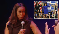 Bà Michelle Obama trong cuộc phỏng vấn trực tiếp. Ảnh: NYPost.