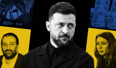 Timur Mindich (trái), một người bạn và cựu đối tác kinh doanh của Tổng thống Volodymyr Zelensky (giữa), và cựu Bộ trưởng Năng lượng Svitlana Hrynchuk. Ảnh: AFP/Getty.