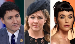 Cựu Thủ tướng Canada Justin Trudeau, bà Sophie Gregoire và nữ ca sĩ Katy Perry. Ảnh: AFP.