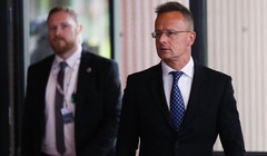 Bộ trưởng Ngoại giao Hungary Peter Szijjarto tại một sự kiện ở Warsaw, Ba Lan, vào ngày 7/5. Ảnh: Getty.