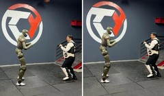 Công ty cho biết trận chiến mô phỏng này nhằm mục đích xóa tan nghi ngờ rằng robot mới nhất của họ được tạo ra bằng công nghệ CGI. Ảnh: IE.