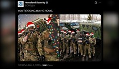 Một meme về lực lượng thực thi pháp luật được Bộ An ninh Nội địa Mỹ công bố trên mạng xã hội. Ảnh: X.