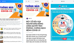 Khuyến cáo trên trang Zalo chính thức của Bộ Y tế.