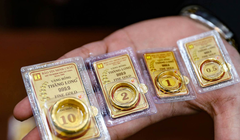 Vàng nhẫn đồng loạt giảm sâu trong phiên sáng 15/7. Ảnh minh hoạ.