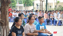 Học sinh tại trường THCS Dịch Vọng. Ảnh: Minh Thúy