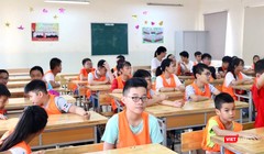 Học sinh tại Trường THCS Dịch Vọng. Ảnh: Minh Thúy