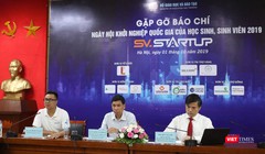 Buổi gặp gỡ báo chí thông tin về “Ngày hội khởi nghiệp quốc gia của học sinh, sinh viên năm 2019” (SV-STARTUP 2019). Ảnh: Minh Thúy