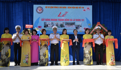 Lễ cắt băng khánh thành Phòng khám đa khoa – Bệnh xá Lữ đoàn 101 thuộc vùng 4 Hải quân (Ảnh: BVCC) 