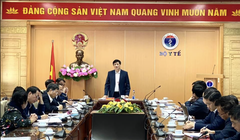 Họp báo cáo tình hình nghiên cứu sản xuất vaccine phòng COVID-19 trong nước do Bộ Y tế tổ chức (Ảnh: BYT) 