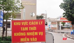 Khu vực cách ly ở Trường Tiểu học Xuân Phương (Ảnh - Minh Thuý) 