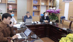 Tổ hội chẩn chuyên môn hội chẩn trực tuyến với các bệnh viện về bệnh nhân mắc COVID-19 nặng (Ảnh - BYT) 