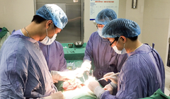 Các bác sĩ phẫu thuật dương vật cho bệnh nhân (Ảnh - BVCC) 