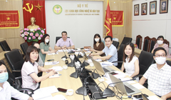 Cục Khoa học công nghệ và Đào tạo, Bộ Y tế thảo luận về vaccine phòng COVID-19 (Ảnh - Nhiên Nguyễn)