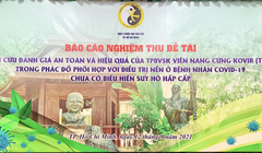 Viện Y dược học dân tộc TP. HCM công bố báo cáo nghiệm thu đề tài nghiên cứu, đánh giá an toàn, hiệu quả của thực phẩm bảo vệ sức khoẻ viên nang cứng KOVIR (Ảnh - Viên DHCT HCM)