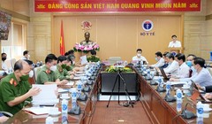 Hội nghị trực tuyến về việc tiêm vaccine COVID-19 và giải pháp xác thực, liên thông dữ liệu tiêm chủng với dữ liệu quốc gia về dân cư (Ảnh - Trần Minh)