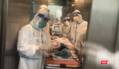 Sản phụ K.C được chuyển tuyến điều trị ngay trong đêm 28/9, khi vừa trải qua 4 tiếng đặt ECMO (Ảnh - Bảo Loan)