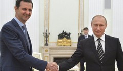 Tổng thống Syria và tổng thống Nga.