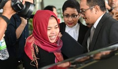 Bà Siti Aisyah, nghi phạm vừa được trả tự do. Ảnh: AFP.
