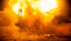 Một vụ nổ tên lửa ngay sau khi hoả tiễn rời bệ phóng (ảnh minh hoạ).