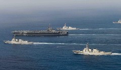 Cụm tấn công tàu sân bay USS John C. Stennis trên Thái Bình Dương ngày 2/5/2015. Ảnh tư liệu.