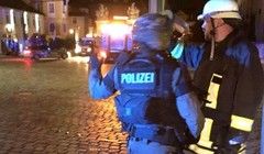 Lực lượng cảnh sát đặc biệt tại trung tâm thành phố Ansbach.(Nguồn: nordbayern.de).