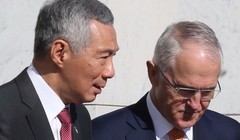 Thủ tướng Australia Malcolm Turnbull và Thủ tướng Singapore Lý Hiển Long. (Nguồn: afr.com).