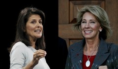 Donald Trump bổ nhiệm hai chức vụ quan trọng trong chính quyền mới là các bà Nikki Haley và Betsy DeVos.